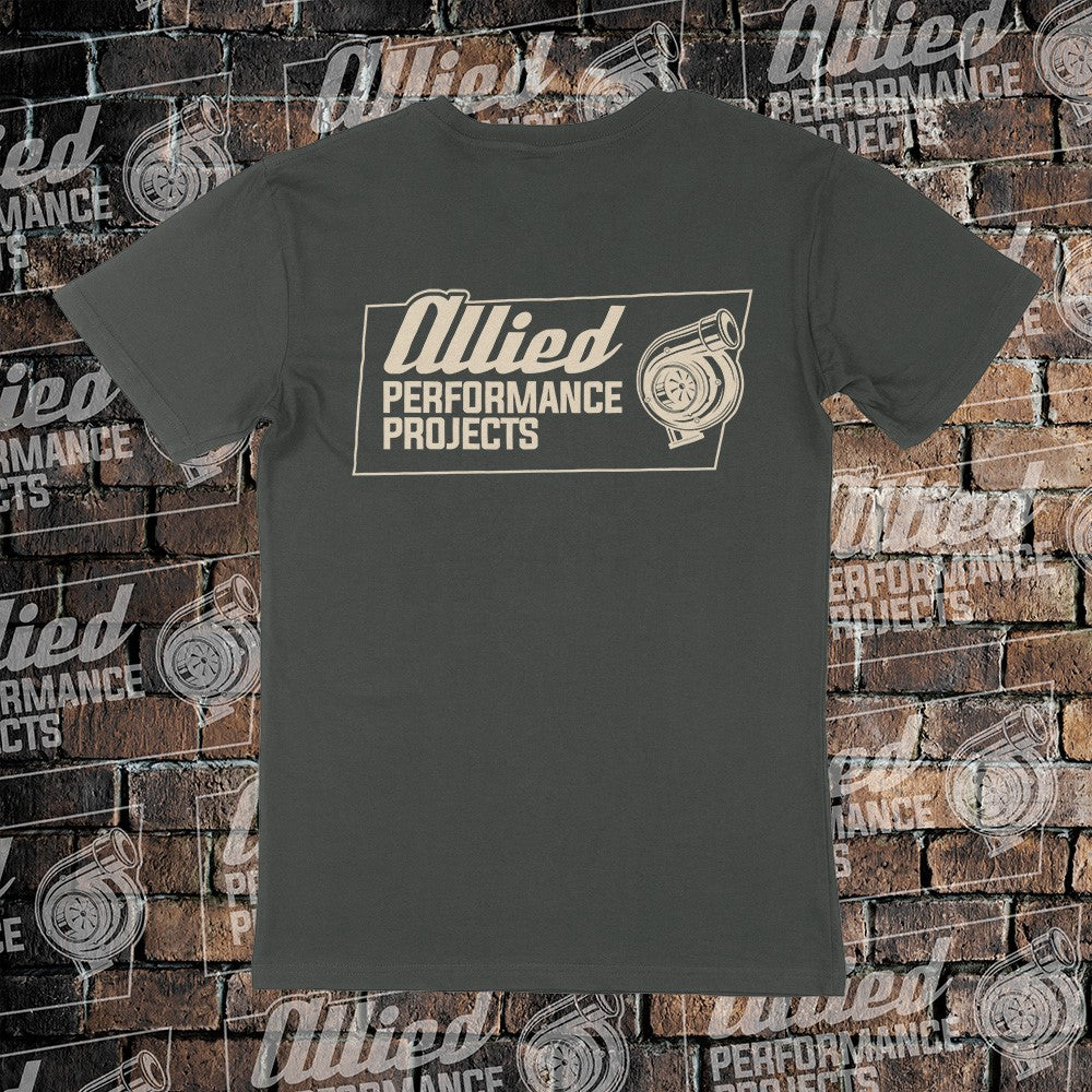 Allied Performance Projects - V2 Logo - Charcoal or Army Green T-shirt