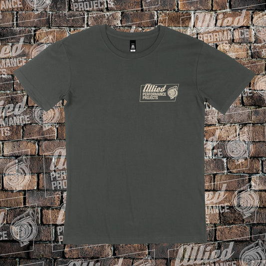 Allied Performance Projects - V2 Logo - Charcoal or Army Green T-shirt